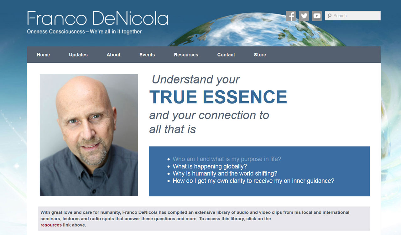 Franco DeNicola website by fireflywebs.ca