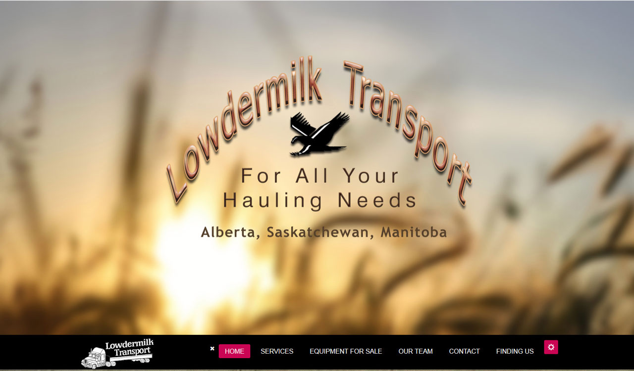 Lowdermilk Transport website by fireflywebs.ca